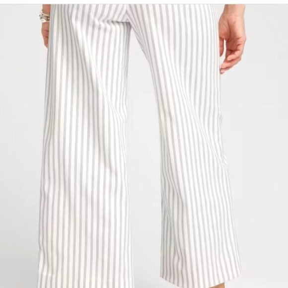 Flatiron Workshop, Grey White, Striped, Pants Size Small NWOT - Picture 1 of 1